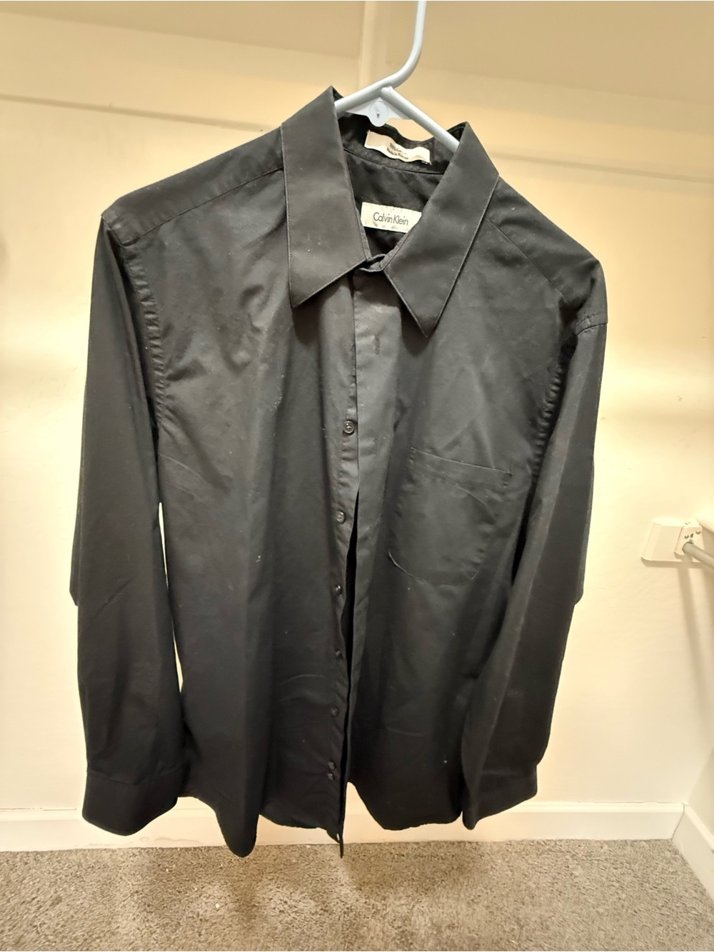 Calvin Klein Black Men's Casual Button-Down Shirt